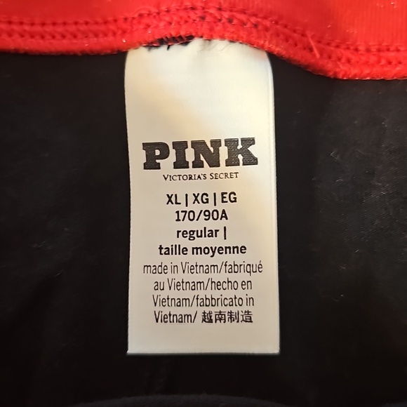 PINK Red & Blaxk Leggings Size XL - Picture 4 of 5